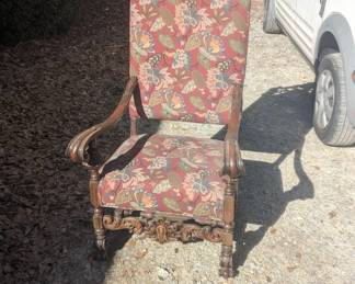 Louis 15th hand carved throne