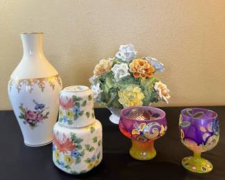 Vintage Flower And Vases 
