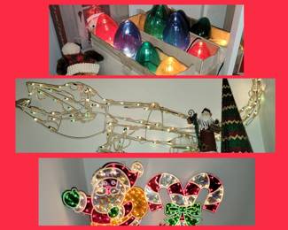 Cute Christmas Decorations including a Light Up Alligator and Extra Large Bulbs; There are more!