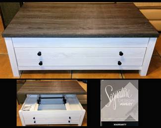 Ashley Signature Design Lift Top Coffee Table with Storage Underneath