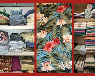 A Good Selection of Lovely Linens; The Center Photo Showing a Comforter that comes with Shams