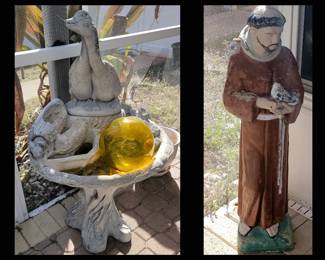 Loving Ducks Fountain and St. Francis of Assisi Statue