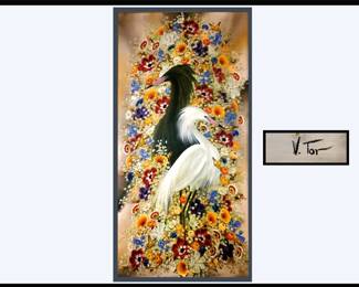 Large Signed Victor Tor Oil Painting; Exquisite Detail!