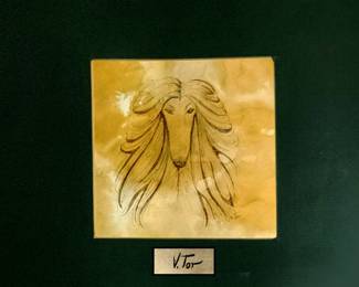 One of a Pair of Afghan Prints by Vic Tor