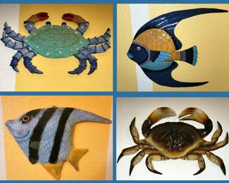 Fish and Crabs Wall Plaques; There are more