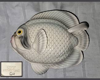 Fitz and Floyd Fishy Gravy Boat with Ladle