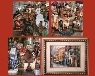 Fairly Large Selection of Mexican Folk Art Papier Mache Figures