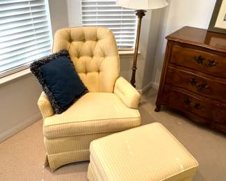 Ethan Allen Chair and Ottoman