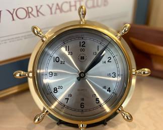 Bey Berk International Ship Wheel Clock