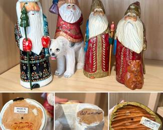 Russian Santa Claus Figures
Hand-carved and painted