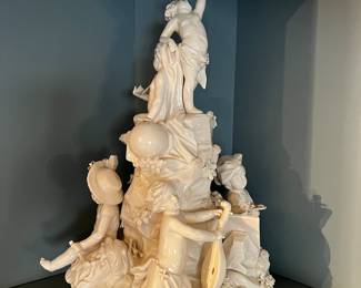 Spectacular early NYMPHENBURG Porcelain Blanc de Chine Allegorical Figurine~~~ very early mark