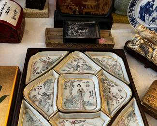 19thC Sweet Meats Famille Rose Porcelain Platter