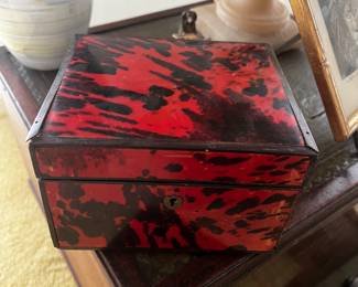 Red Faux Tortoise Lacquer Humidor Boxes