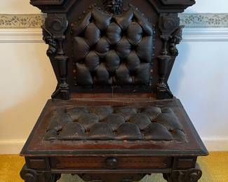 19th Century Historicism Neo Renaissance Throne Armchair with Satyr Face, 1880s
