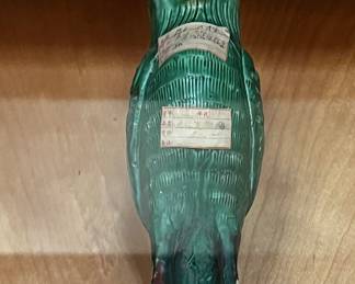 Antique Qing Dynasty Chinese Green Glaze Parrot Pottery 