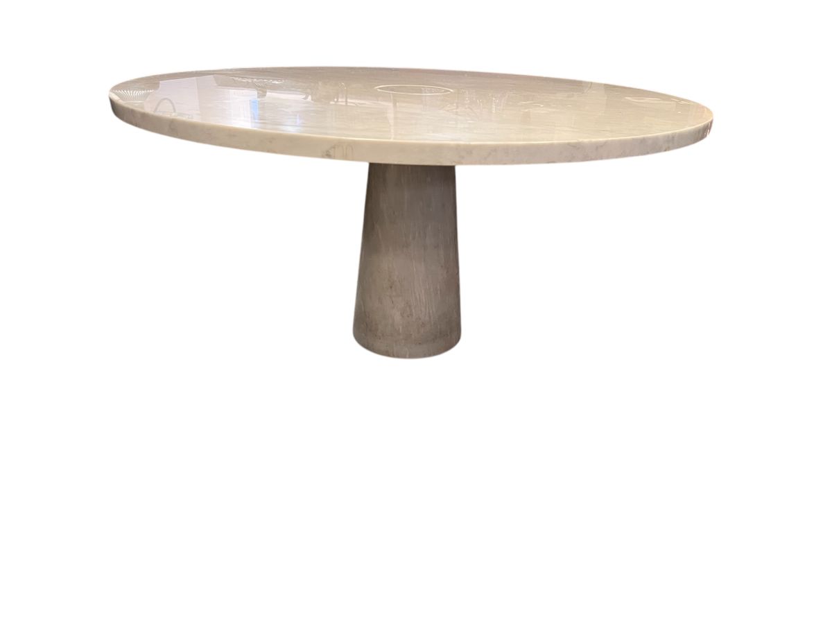 Circa 1970's  - Angelo Mangiarotti  - 56"" diameter Eros Dining table in Italian Carrara  marble