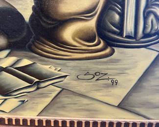 Tale of the Tails - original oil by Boz 99