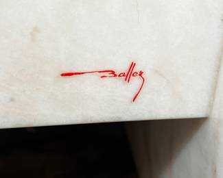 Vintage Onyx desk/table signed by Willy Ballez and purchased from Pace. Dimensions: 66" x 40" x 29"