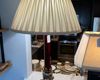 Art Deco Muller lamp with new cord and re-plated silver base