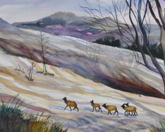 Collection of 50+ watercolors by Sylvia Abrams - This is only a small sample group