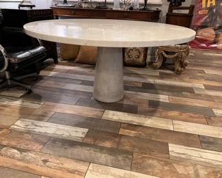 Circa 1970's - Angelo Mangiarotti - 56"" diameter Eros Dining table in Italian Carrara marble