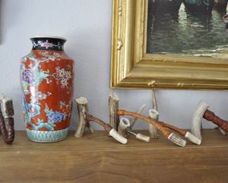 Fabulous collection of custom made antler pot pipes