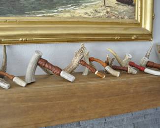 Fabulous collection of custom made antler pot pipes
