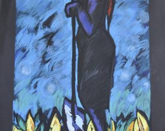 Approx: 3 ' x 4' Original pastel on paper by Anca Ionescu