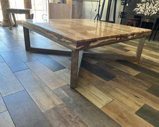 Vintage 43" x 43" Designer onyx table from PACE