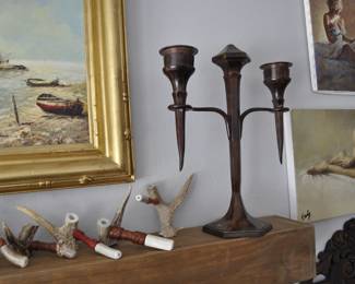 Fabulous collection of custom made antler pot pipes