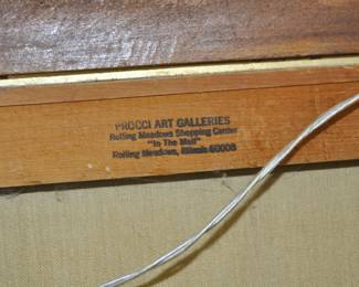 Vintage Original Italian oil on Viktoria Maltuch canvas framed by Jerry Solomon in 22k gold frame. Signed by signature indecipherable.