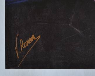 Approx: 3' x 4' unframed artwork by Vicente Romero