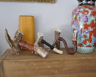 Fabulous collection of custom made antler pot pipes