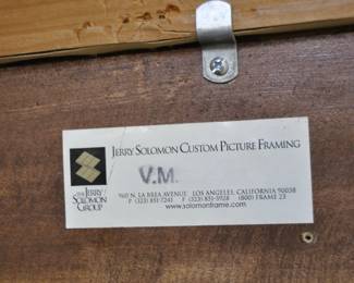 Vintage Original Italian oil on Viktoria Maltuch canvas framed by Jerry Solomon in 22k gold frame. Signed by signature indecipherable.