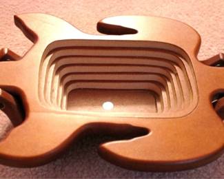 304 - Wood Turtle Basket - 13.5 x 9.5 x 3