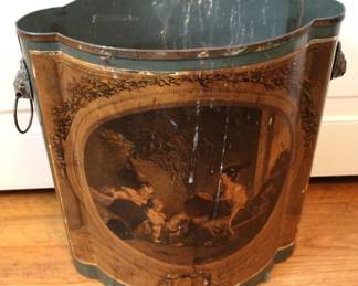 130 - Metal Trash Can - 12" x 11" x 7"