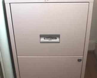 128 - 2-Drawer Metal File Cabinet - 28" x 18" x 16"