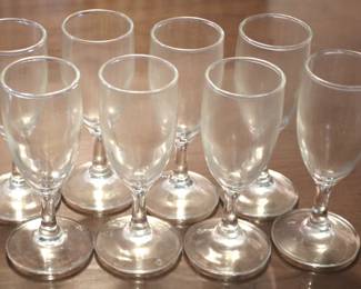 254 - Set of 8 Glasses - 6" Tall