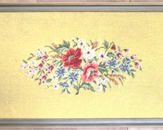 28 - Framed Needlepoint - 21" x 36"