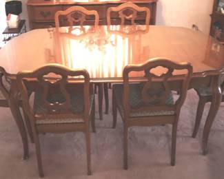 229 - 7 Piece Dining Set Table - 30" x 43" x 66" Chairs - 38" x 23" x 24"