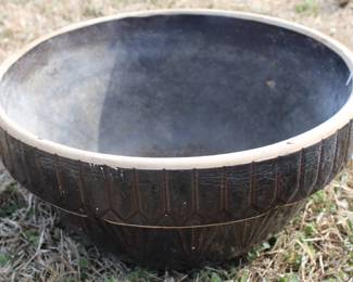 124 - Stoneware Pottery Bowl - 12.5" Round