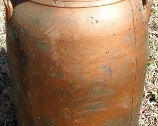 120 - 5 Gallon Stoneware Crock (AS-IS - Cracked) 18" x 10"