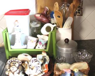 184 - Lot of Assorted Items to Include Utensil Crock