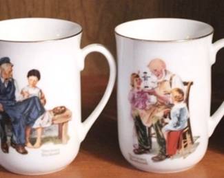 262 - 4 Norman Rockwell Mugs