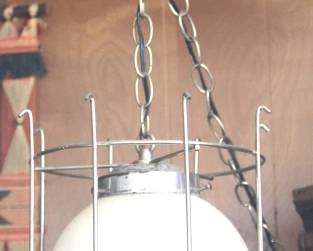 27 - Hanging Light Fixture - 14" x 10" You are buying a used as-is electric/electronic item. We do not guarantee all components are present, and if it is not expressly stated, it is untested.