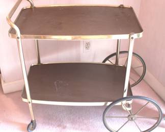 211 - Vintage Bar Cart - 30" x 24" x 17"