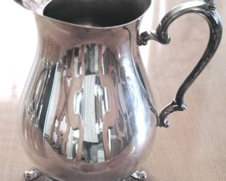 241 - Silver Plated Pitcher - 9" Tall