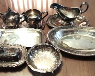 243 - Lot of Silver Plated Items to Include Gravy Boat