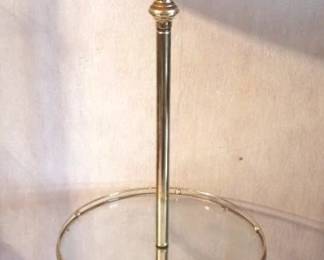 278 - Brass & Glass Floor Lamp 57 x 16