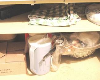 66 - Cabinet Lot of Assorted Items (2 shelves)